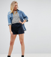 Asos Design Tall Chino Shorts-navy