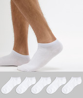 Jack & Jones Trainer Socks 5 Pack In White